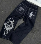 Vintage Gothic Cross Wings Stitched Pants image 10