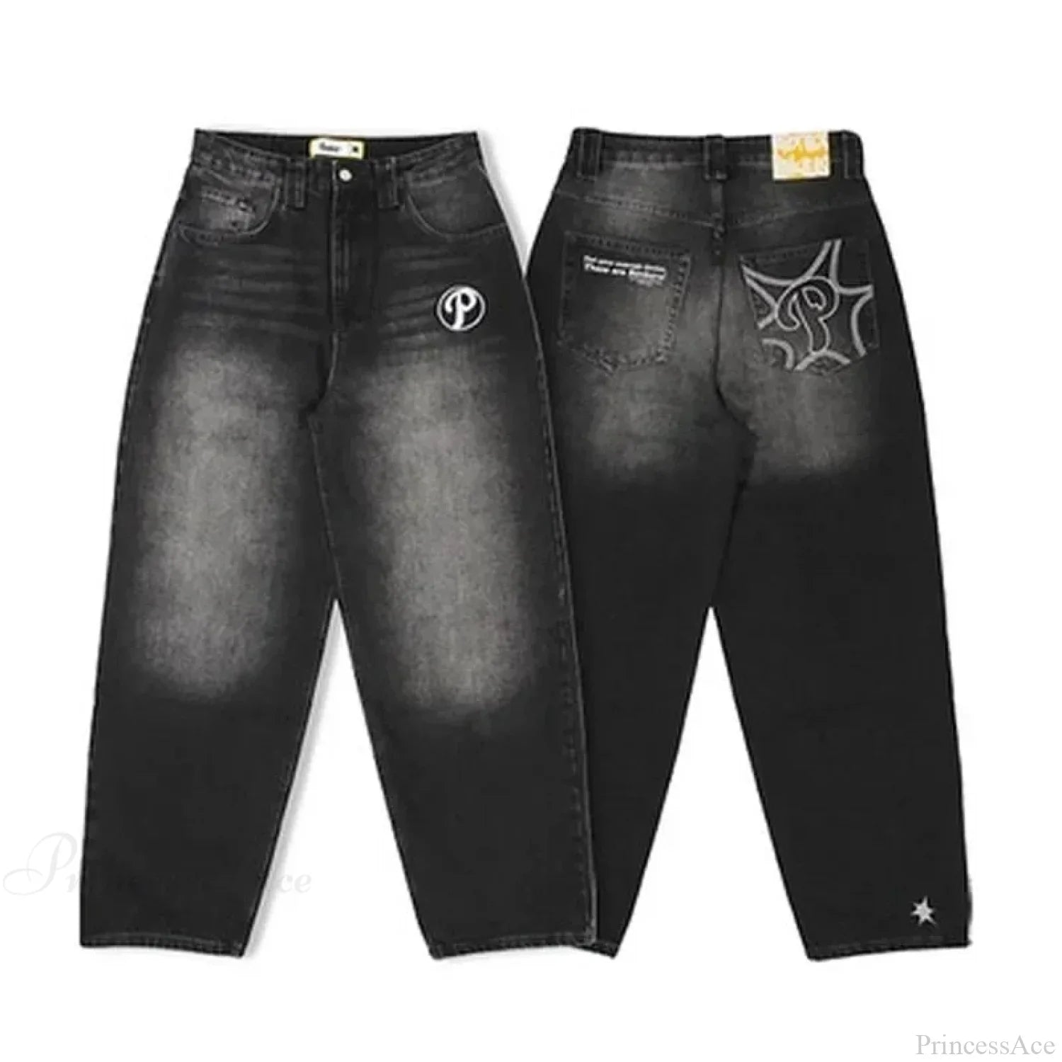 Vintage Gothic Cross Wings Stitched Pants image 13