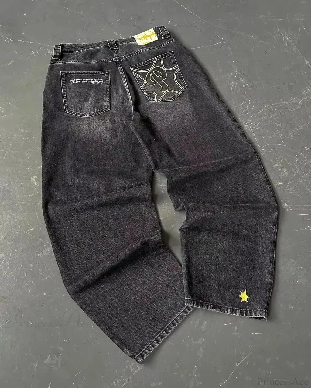 Vintage Gothic Cross Wings Stitched Pants image 15