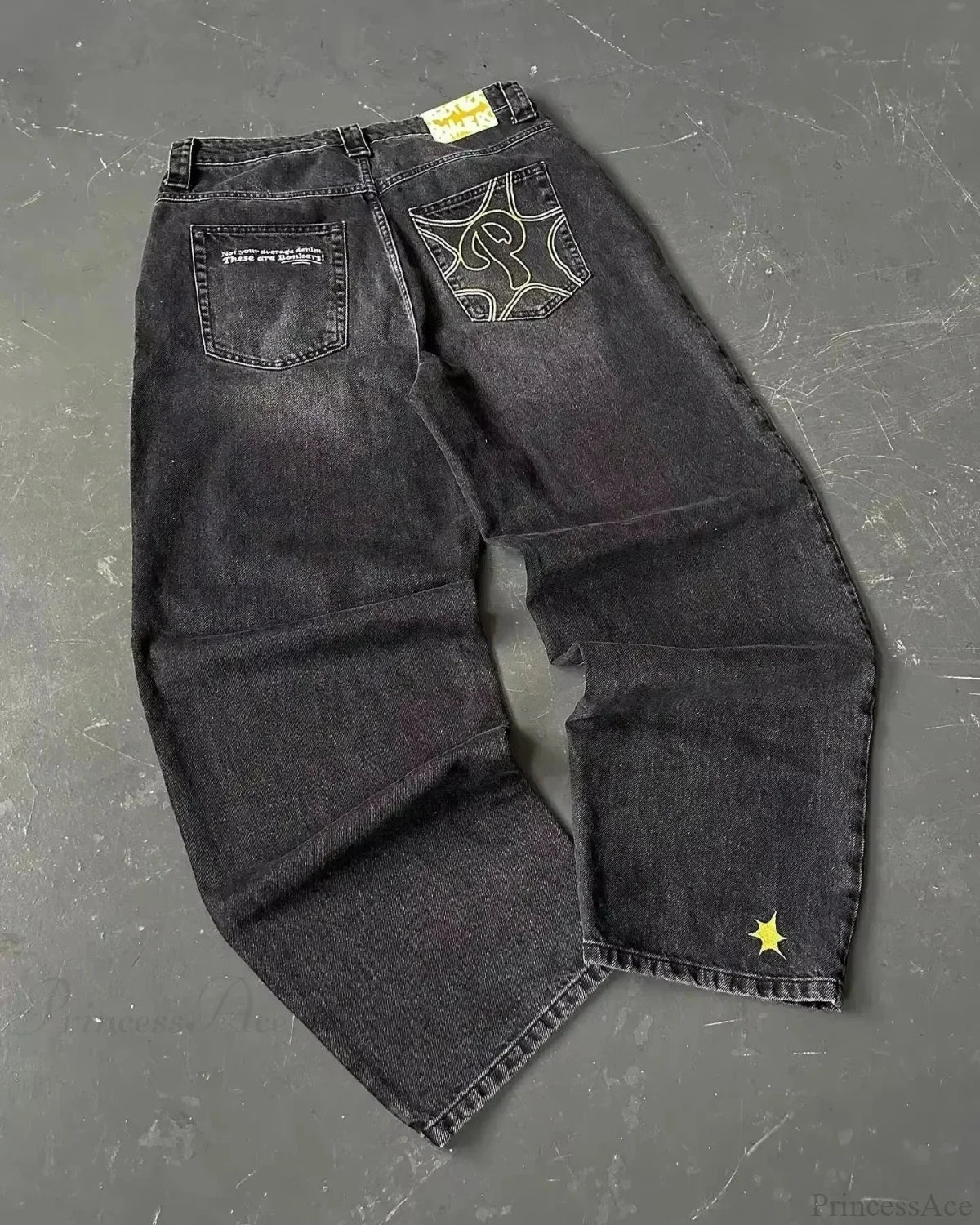 Vintage Gothic Cross Wings Stitched Pants image 15