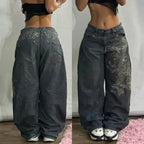 Vintage Gothic Cross Wings Stitched Pants image 17