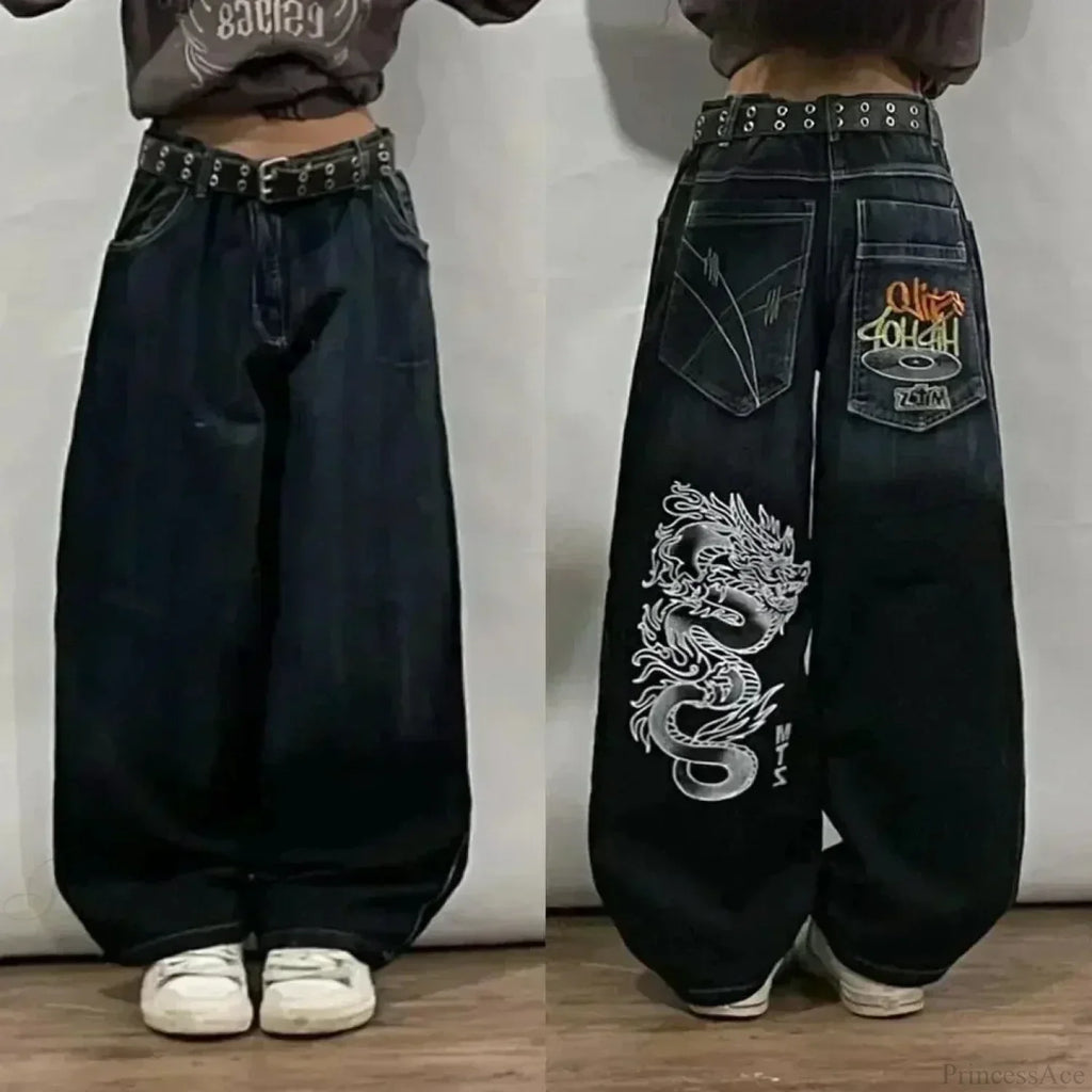 Vintage Gothic Cross Wings Stitched Pants image 18