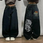 Vintage Gothic Cross Wings Stitched Pants image 18