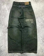 Vintage Gothic Cross Wings Stitched Pants image 12