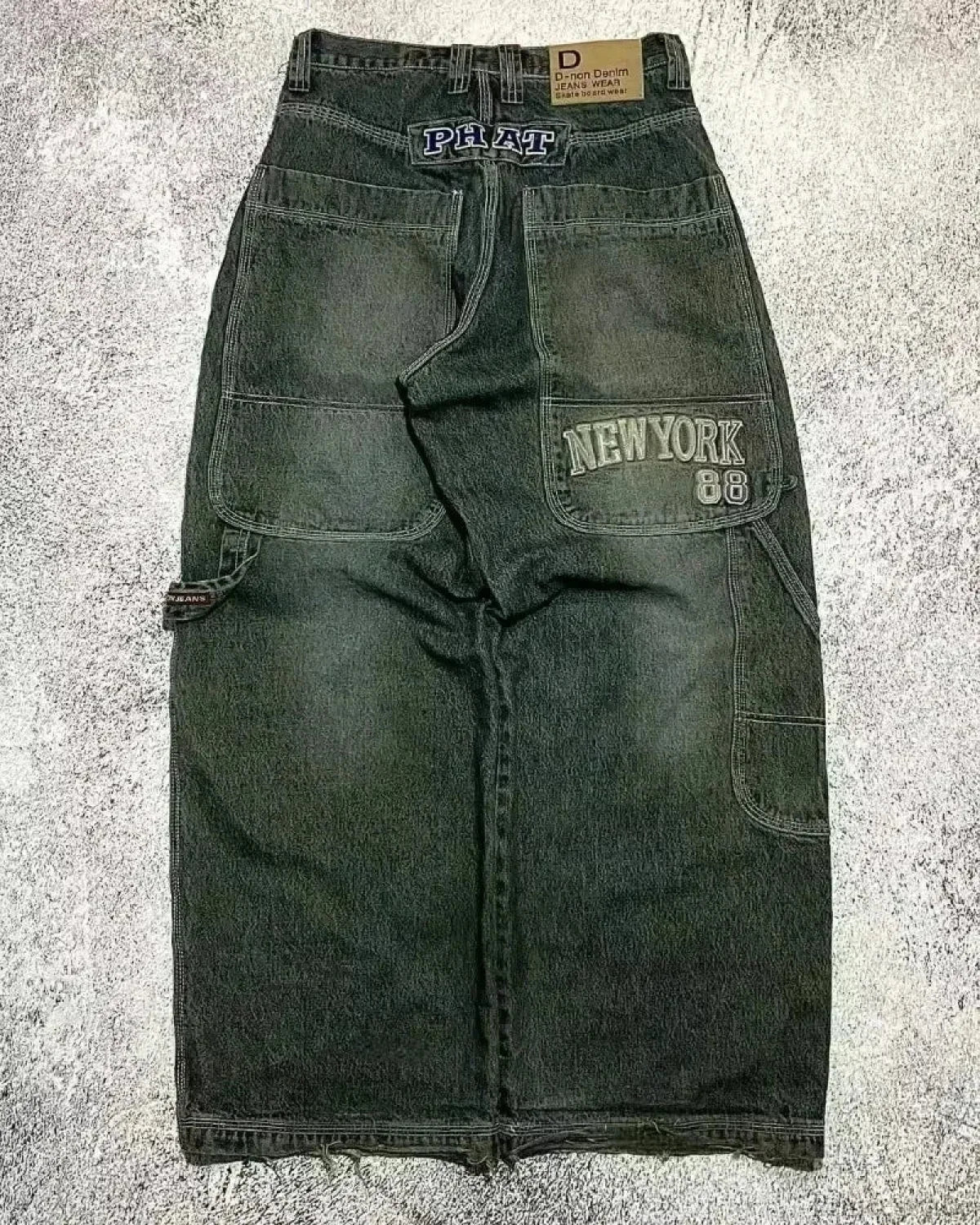Vintage Gothic Cross Wings Stitched Pants image 12