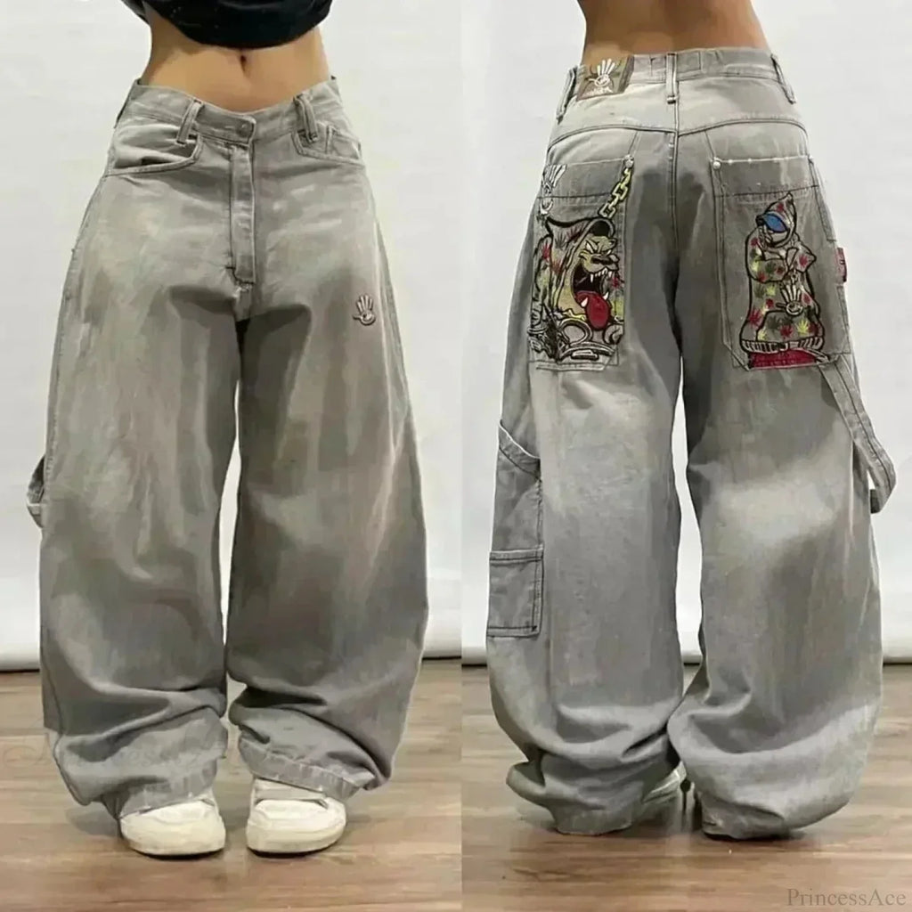 Vintage Gothic Cross Wings Stitched Pants image 8