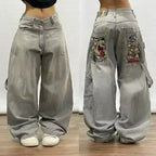 Vintage Gothic Cross Wings Stitched Pants image 8