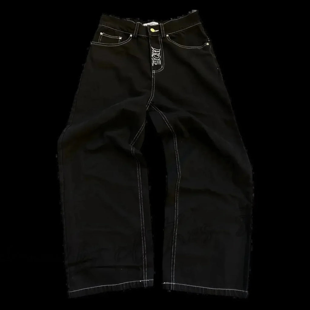 Vintage Gothic Skull Embroidered Trouser image 5