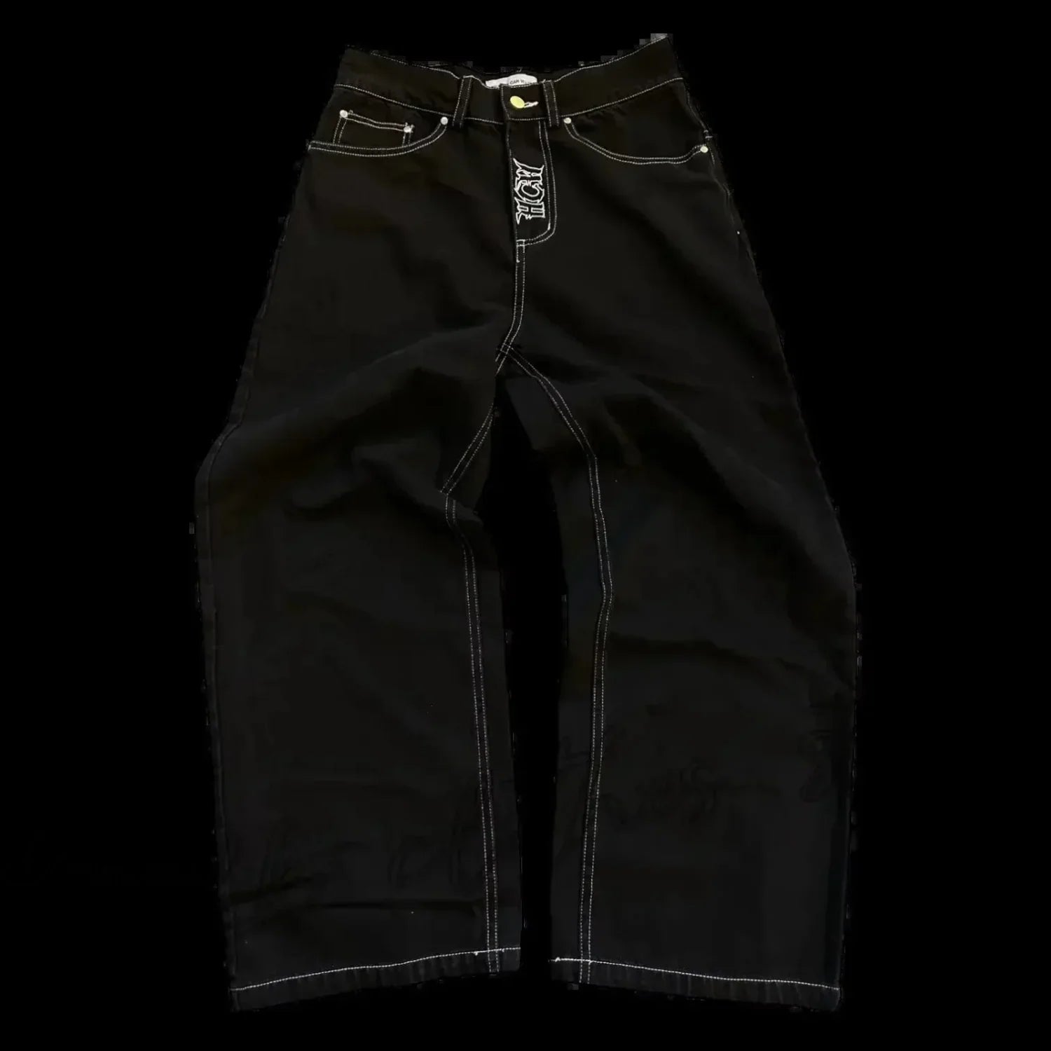 Vintage Gothic Skull Embroidered Trouser image 5