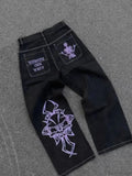 Vintage Gothic Skull Embroidered Trouser image 7