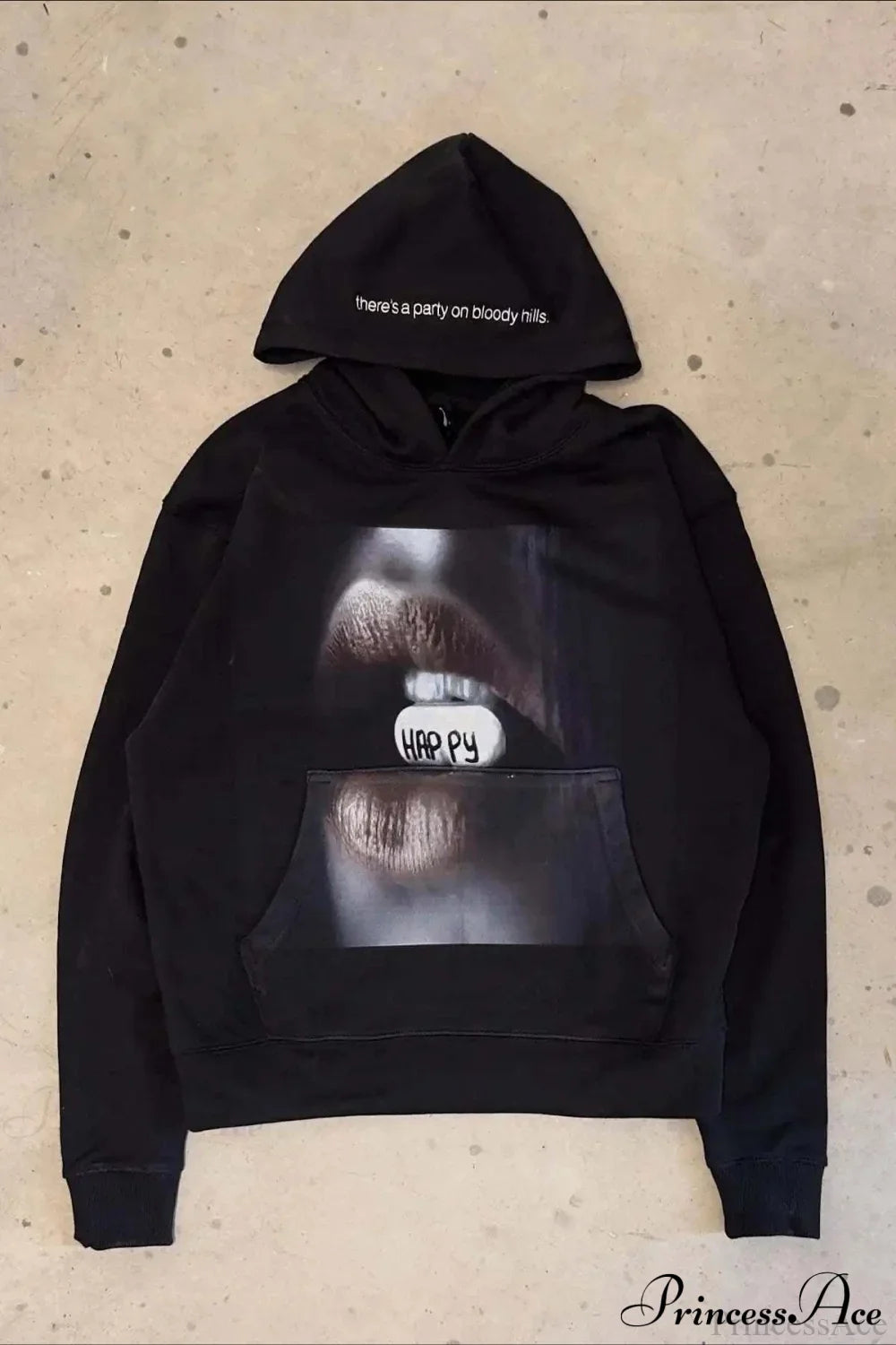 Vintage Harajuku Graphic Print Trendy Hoodie image 1