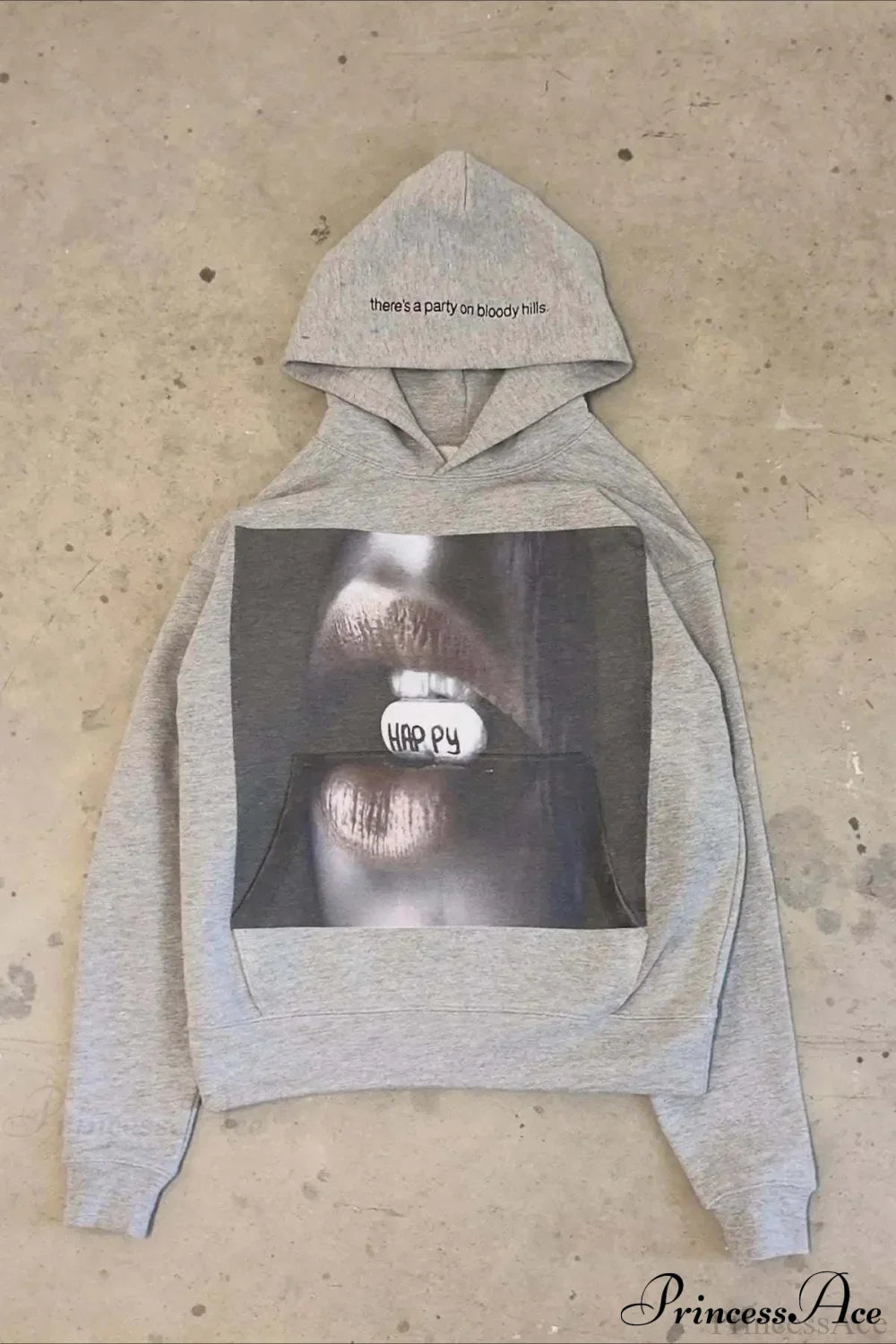 Vintage Harajuku Graphic Print Trendy Hoodie image 2