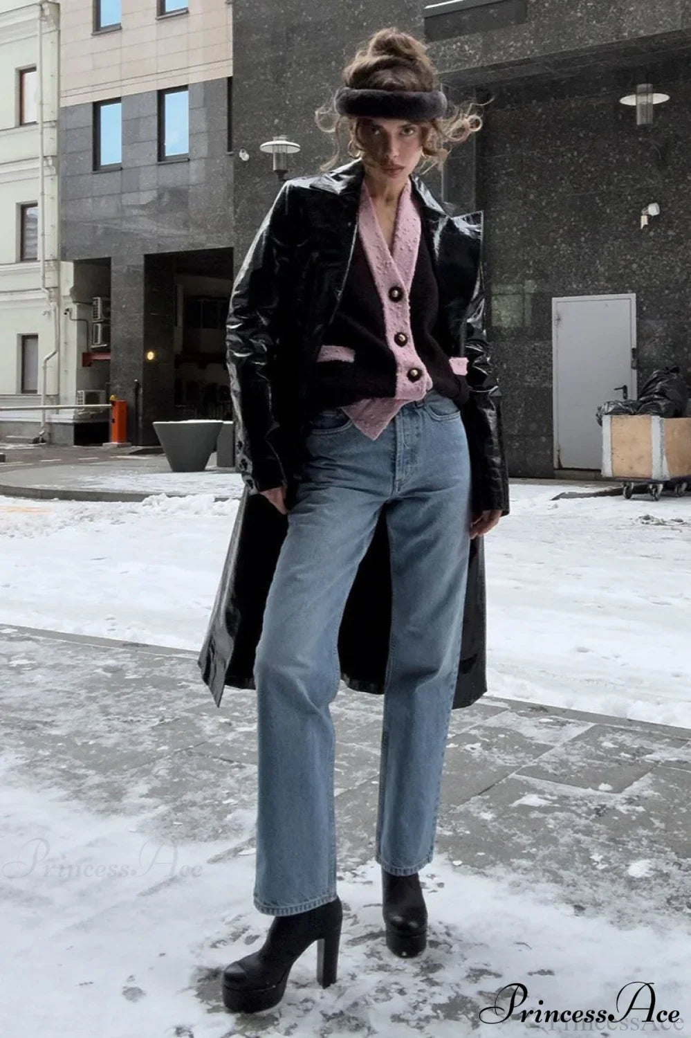 Vintage High-Rise Straight-Leg Pencil Fit Jeans image 2