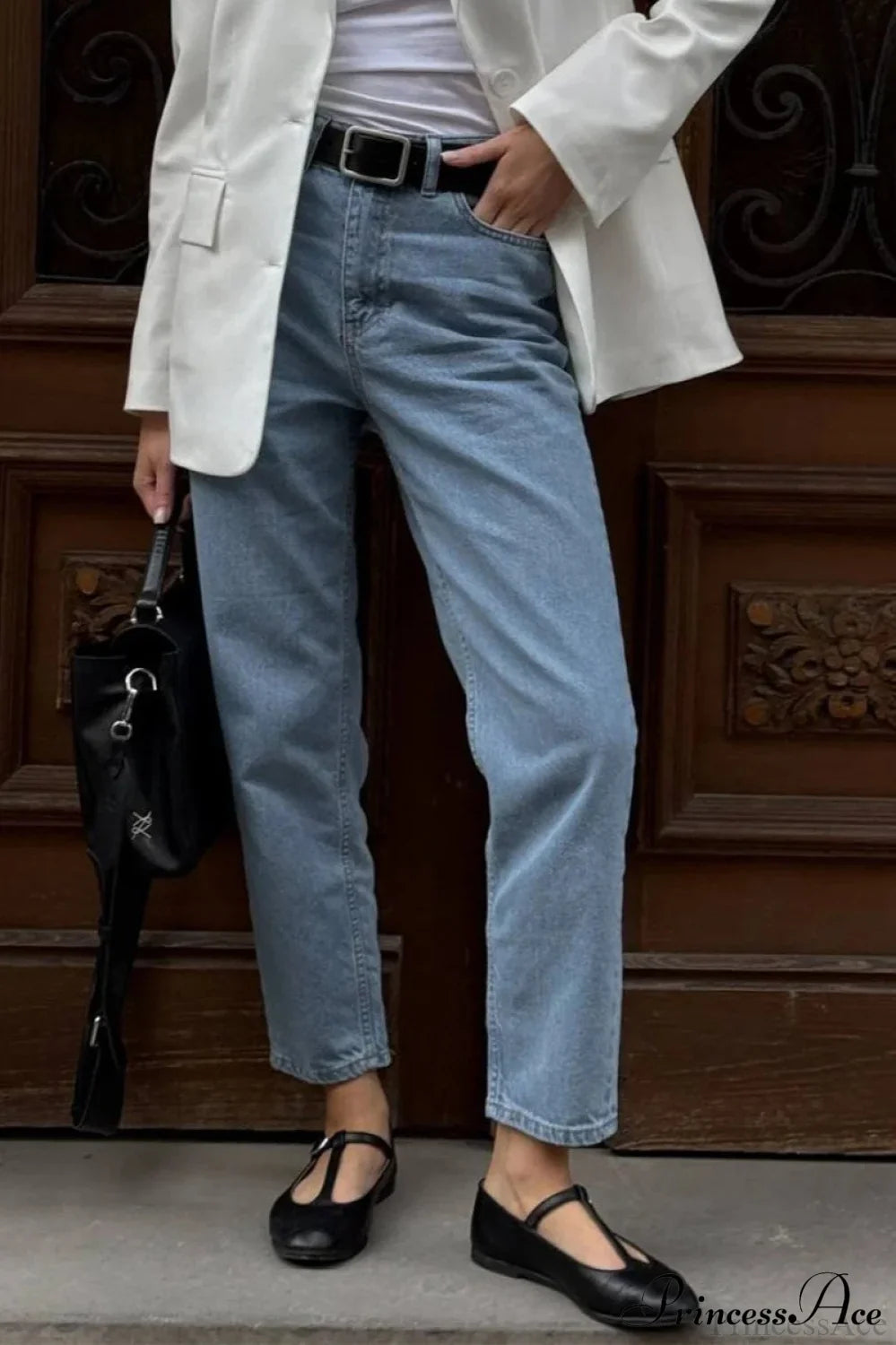 Vintage High-Rise Straight-Leg Pencil Fit Jeans image 3