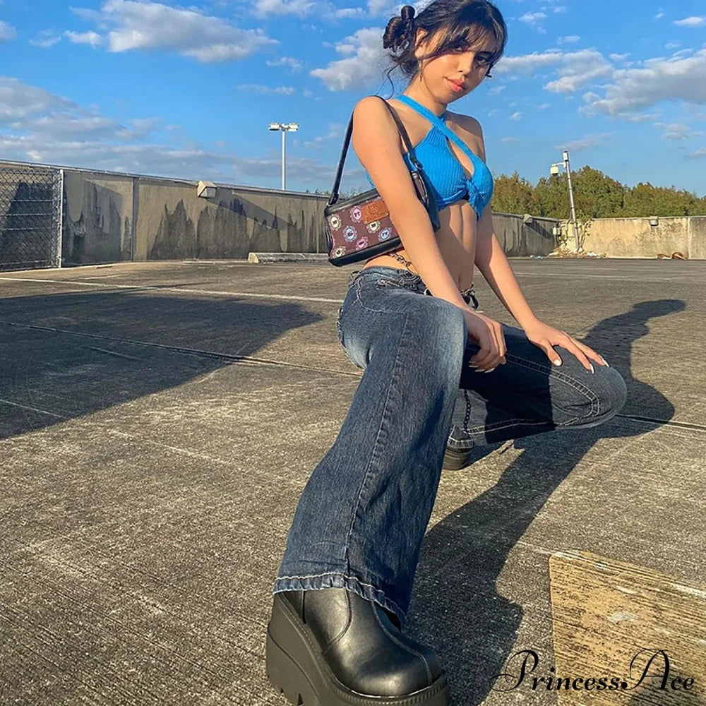 Vintage High Waist Street Shot Y2K Jeans image 3