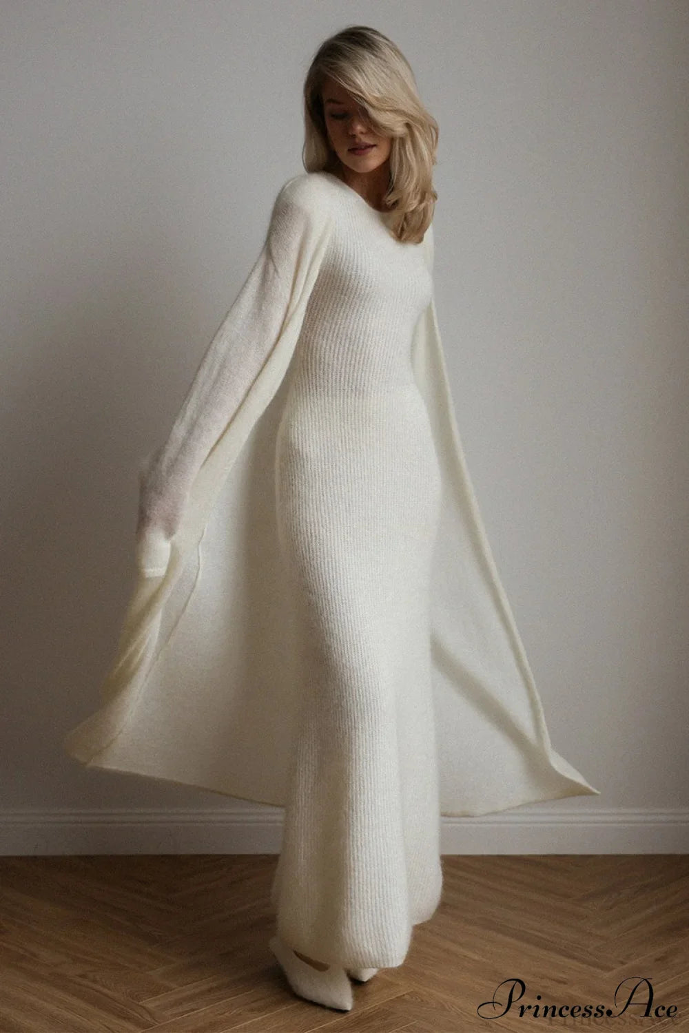 Vintage Knit Cardigan and Sleeveless Dress Two Piece Set image 2