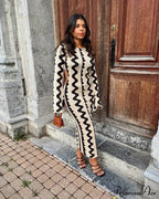Vintage Knitted Long Sleeve Maxi Dress image 6