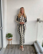 Vintage Knitted Long Sleeve Maxi Dress image 5