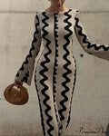 Vintage Knitted Long Sleeve Maxi Dress image 1