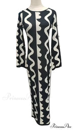 Vintage Knitted Long Sleeve Maxi Dress image 7