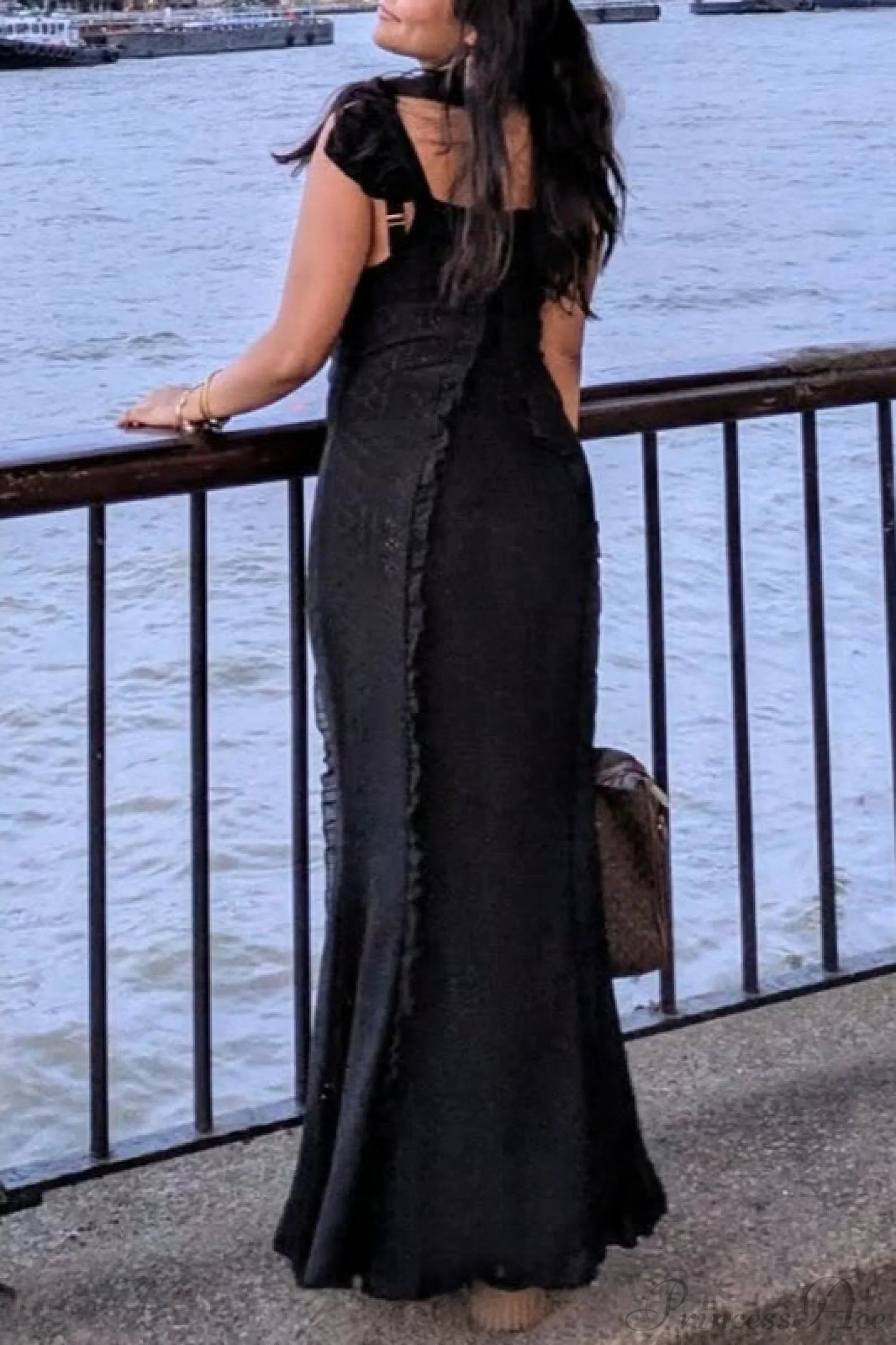 Vintage Lace Off-Shoulder Strap Party Dress image 9