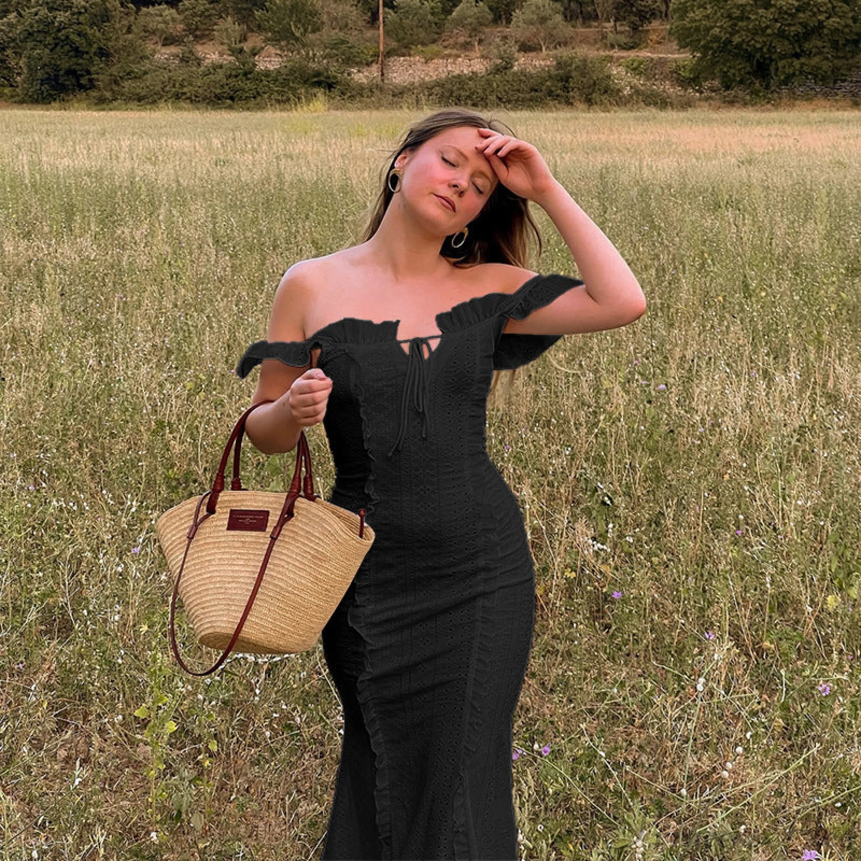 Vintage Lace Off-Shoulder Strap Party Dress image 15