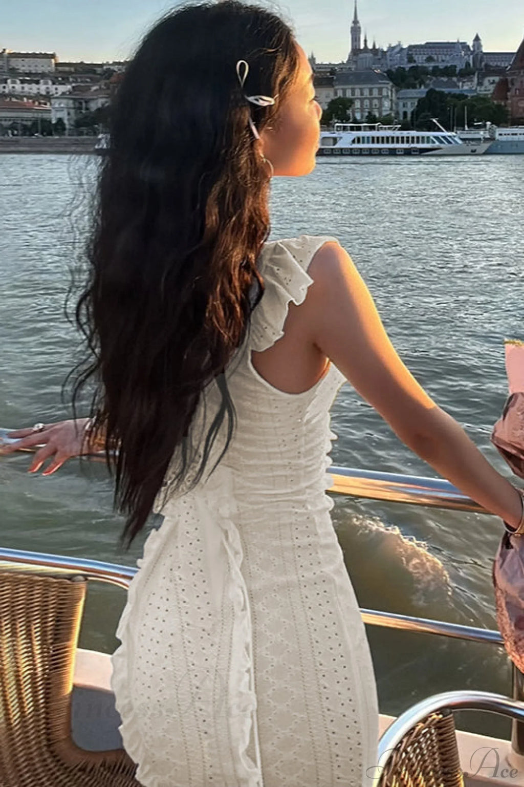 Vintage Lace Off-Shoulder Strap Party Dress image 5