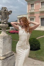 Vintage Lace Off-Shoulder Strap Party Dress image 1
