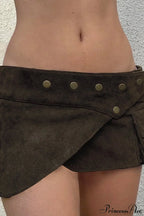 Vintage Low Waist Studded Mini Skirt image 3