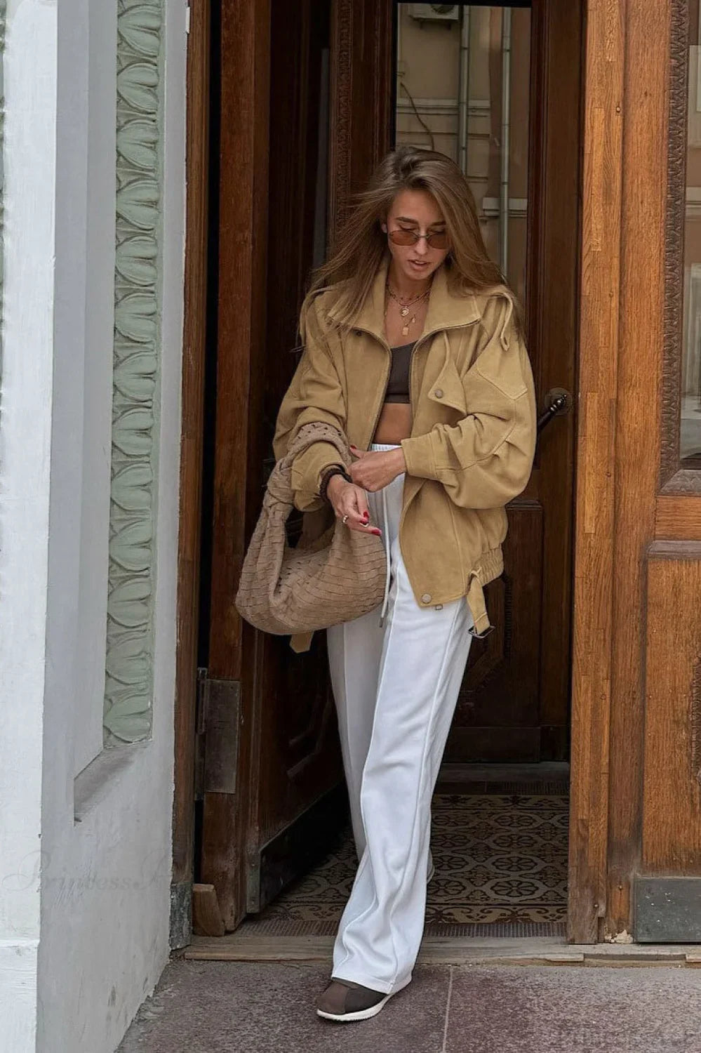 Vintage Matte Elegant Suede Jacket image 4