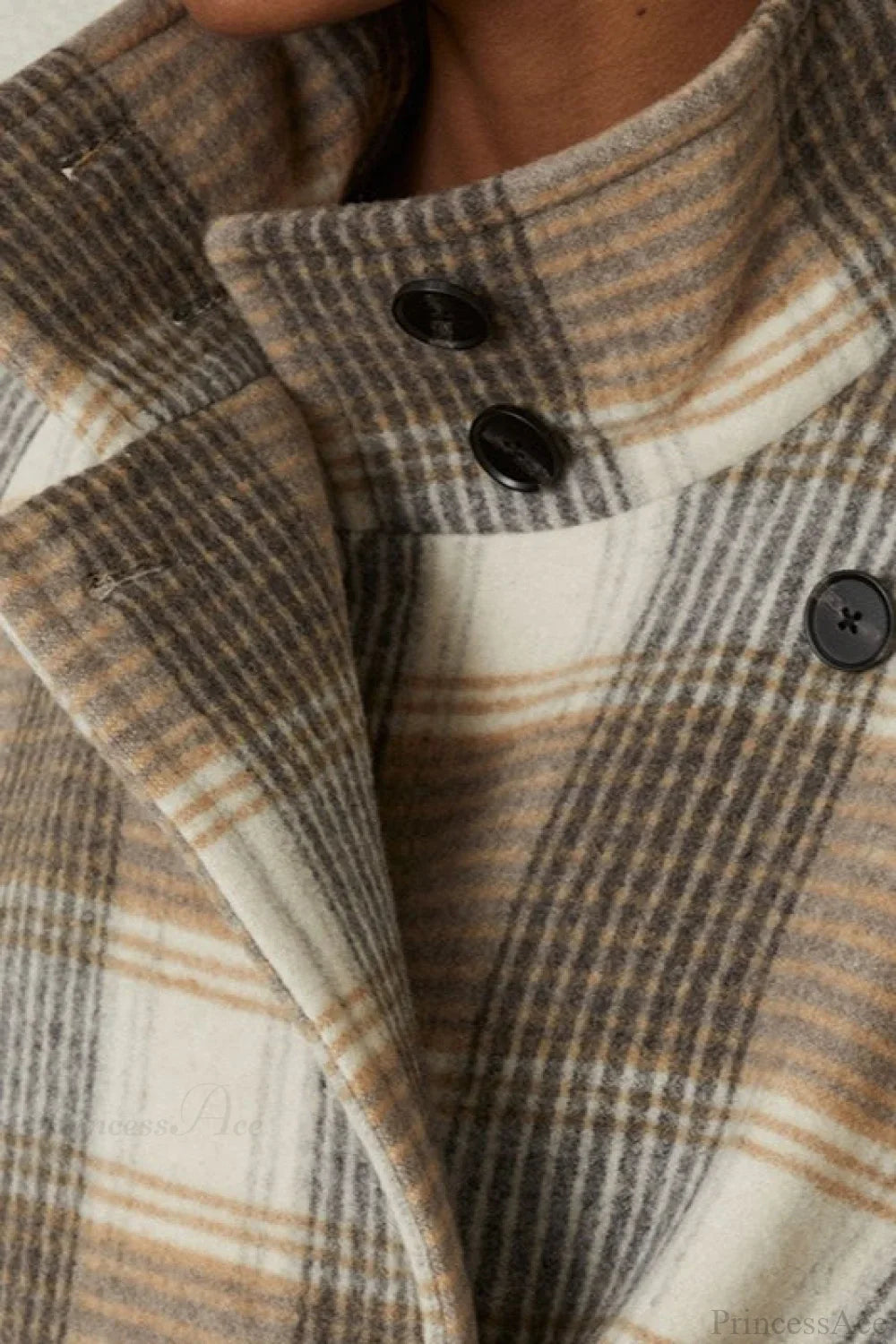 Vintage Plaid Belted Wool Coat image 3