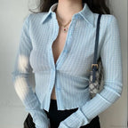 Vintage Plaid Long Sleeve Blouse image 7