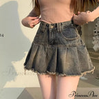Vintage Pleated Retro Aesthetics Casual A-line Skirt image 1