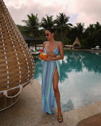 Vintage Print Suspender Three Piece Swimsuit image 1