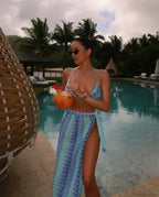 Vintage Print Suspender Three Piece Swimsuit image 2