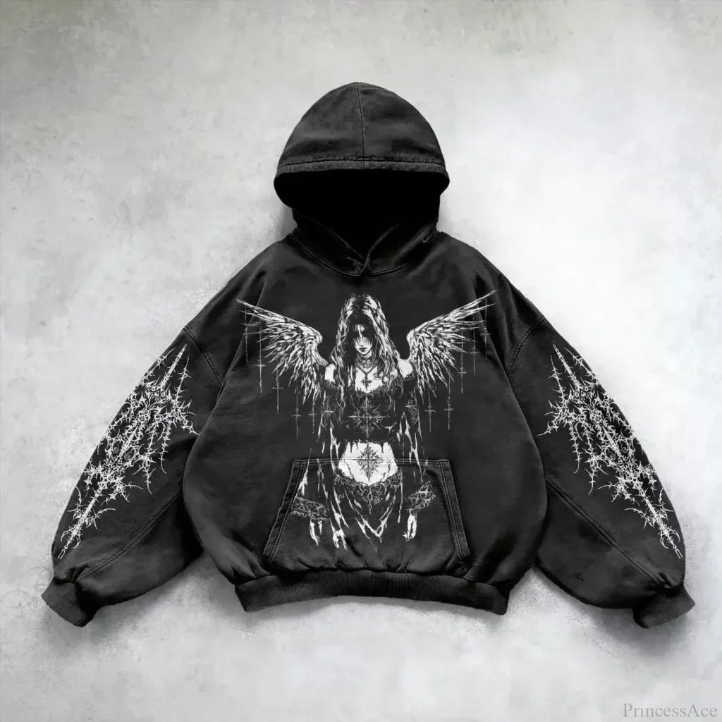 Vintage Print Zip Up Hoodie image 7