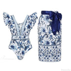 Vintage Printed Sarong Two Piece Set image 11