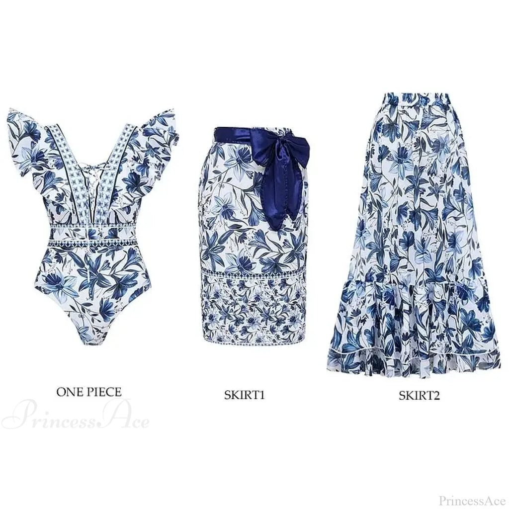 Vintage Printed Sarong Two Piece Set image 13