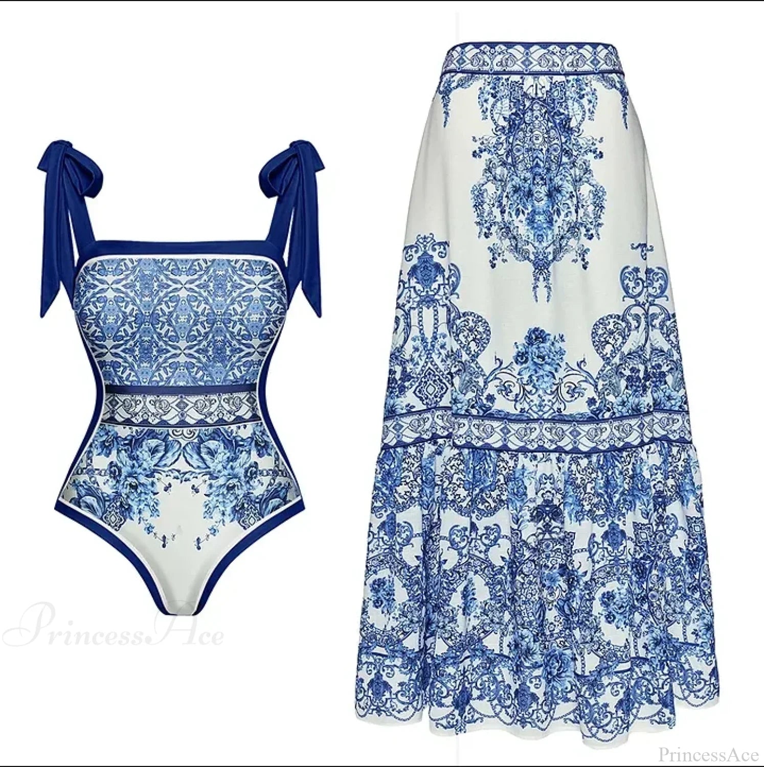 Vintage Printed Sarong Two Piece Set image 19
