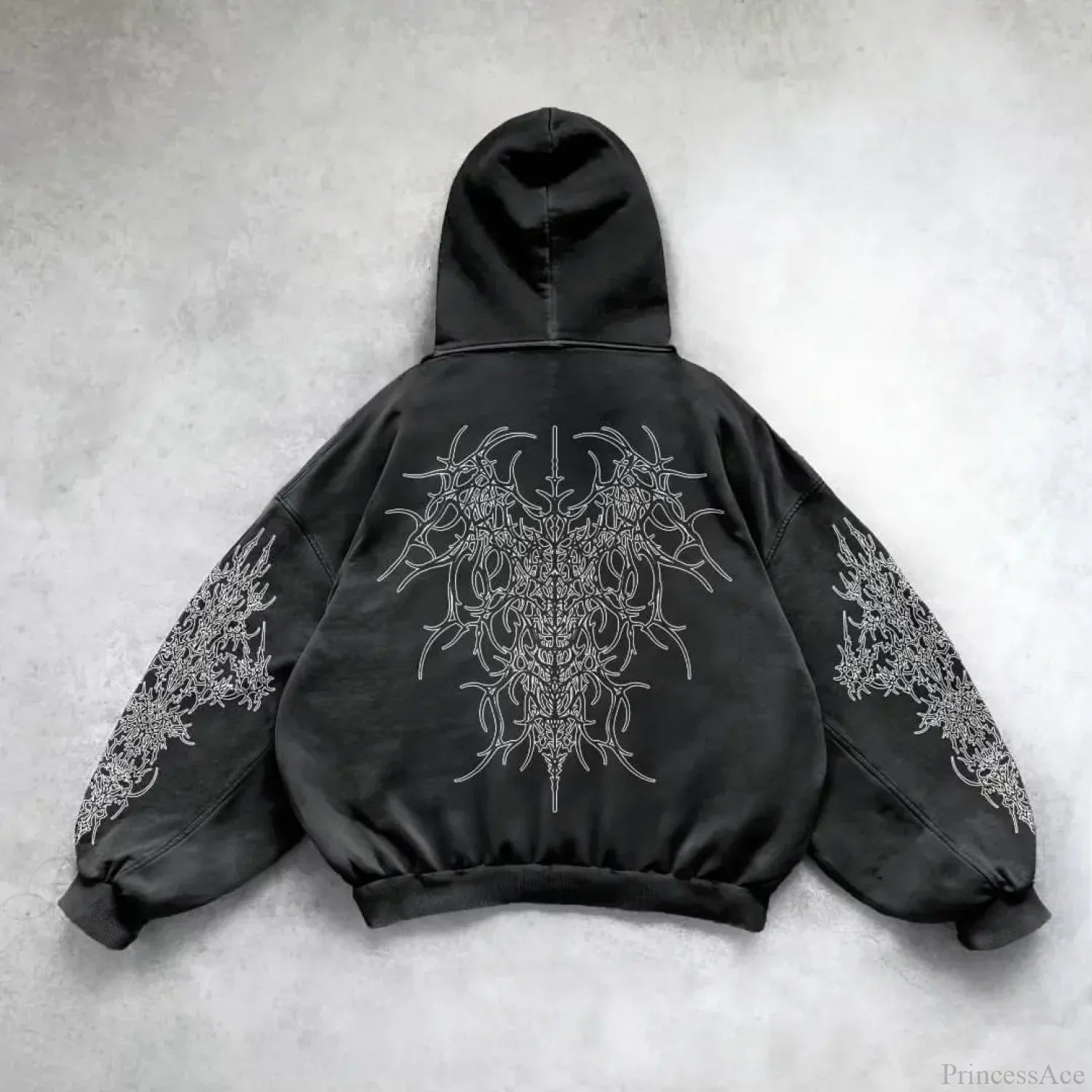 Vintage Punk Printed Casual Hoodie image 1