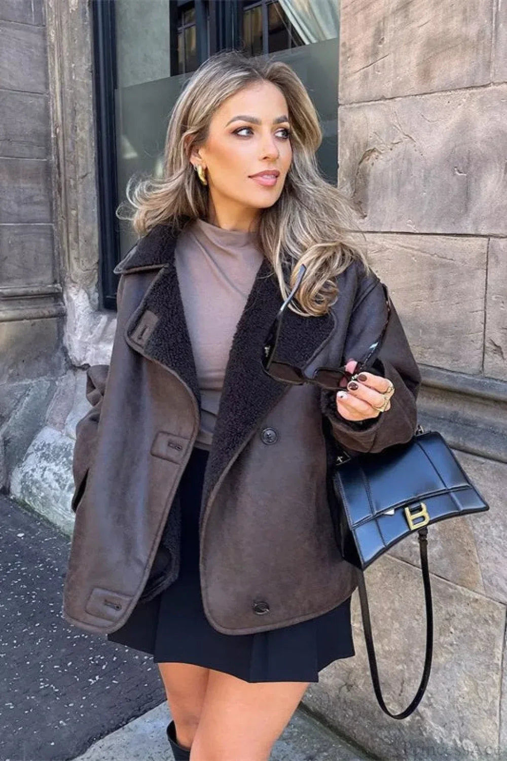 Vintage Reversible Fleece Loose Chic Warm Coat image 2