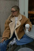 Vintage Sherpa Loose Warm Coat image 3