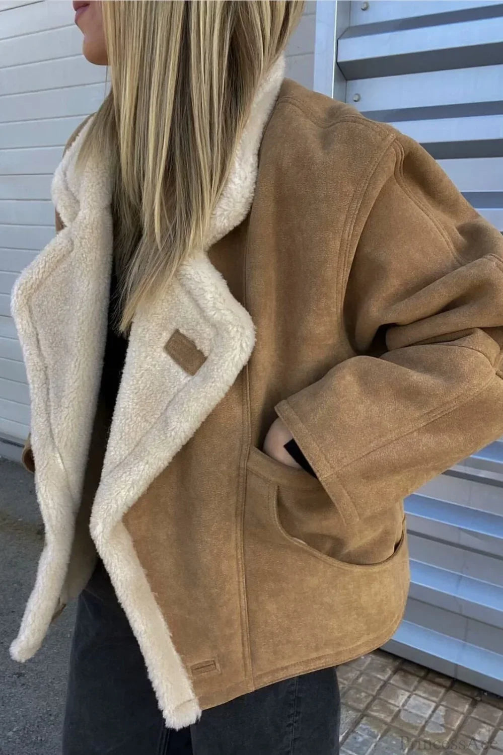 Vintage Sherpa Loose Warm Coat image 2