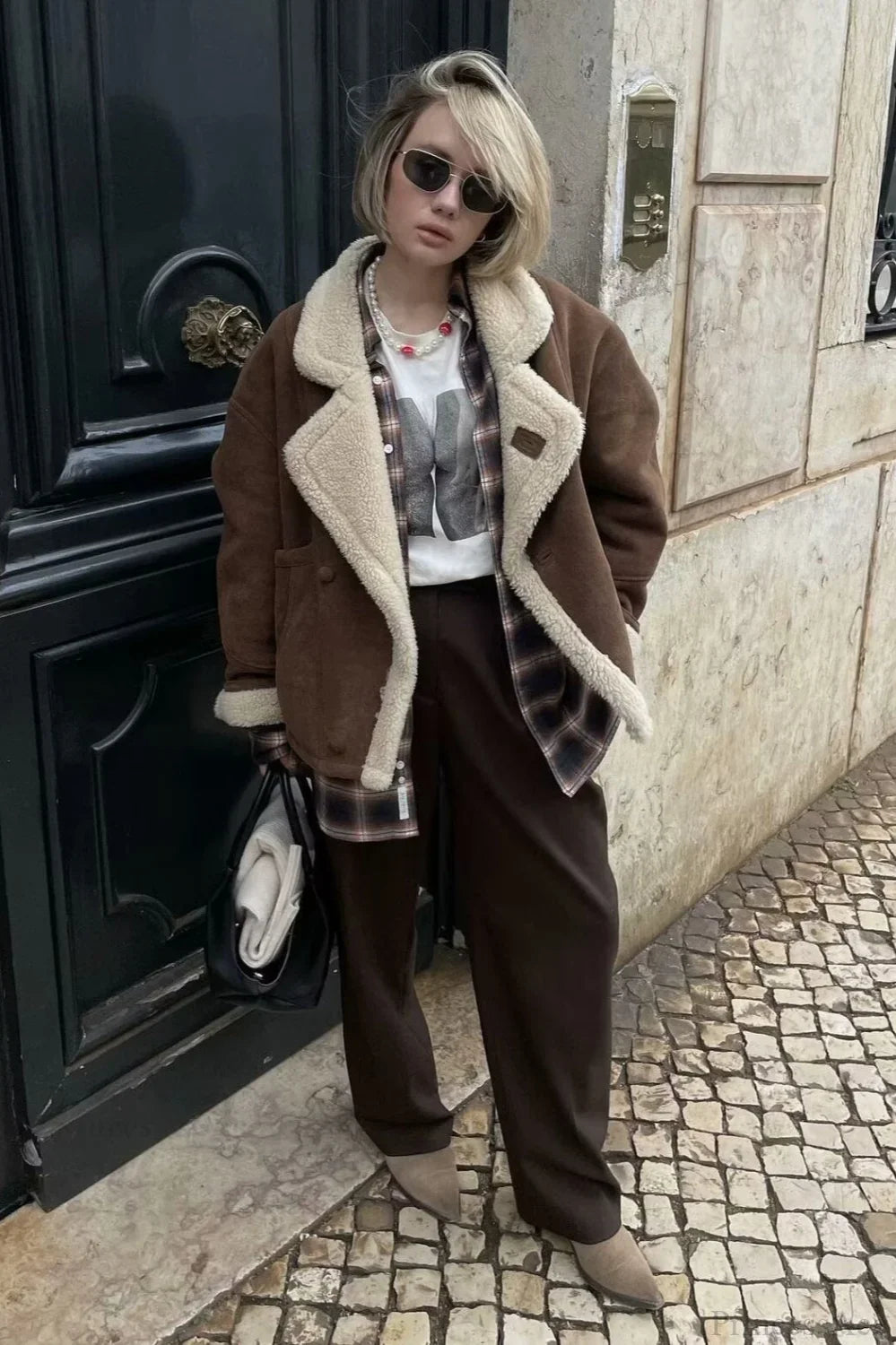 Vintage Sherpa Loose Warm Coat image 6