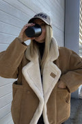 Vintage Sherpa Loose Warm Coat image 1