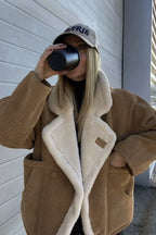 Vintage Sherpa Loose Warm Coat image 1