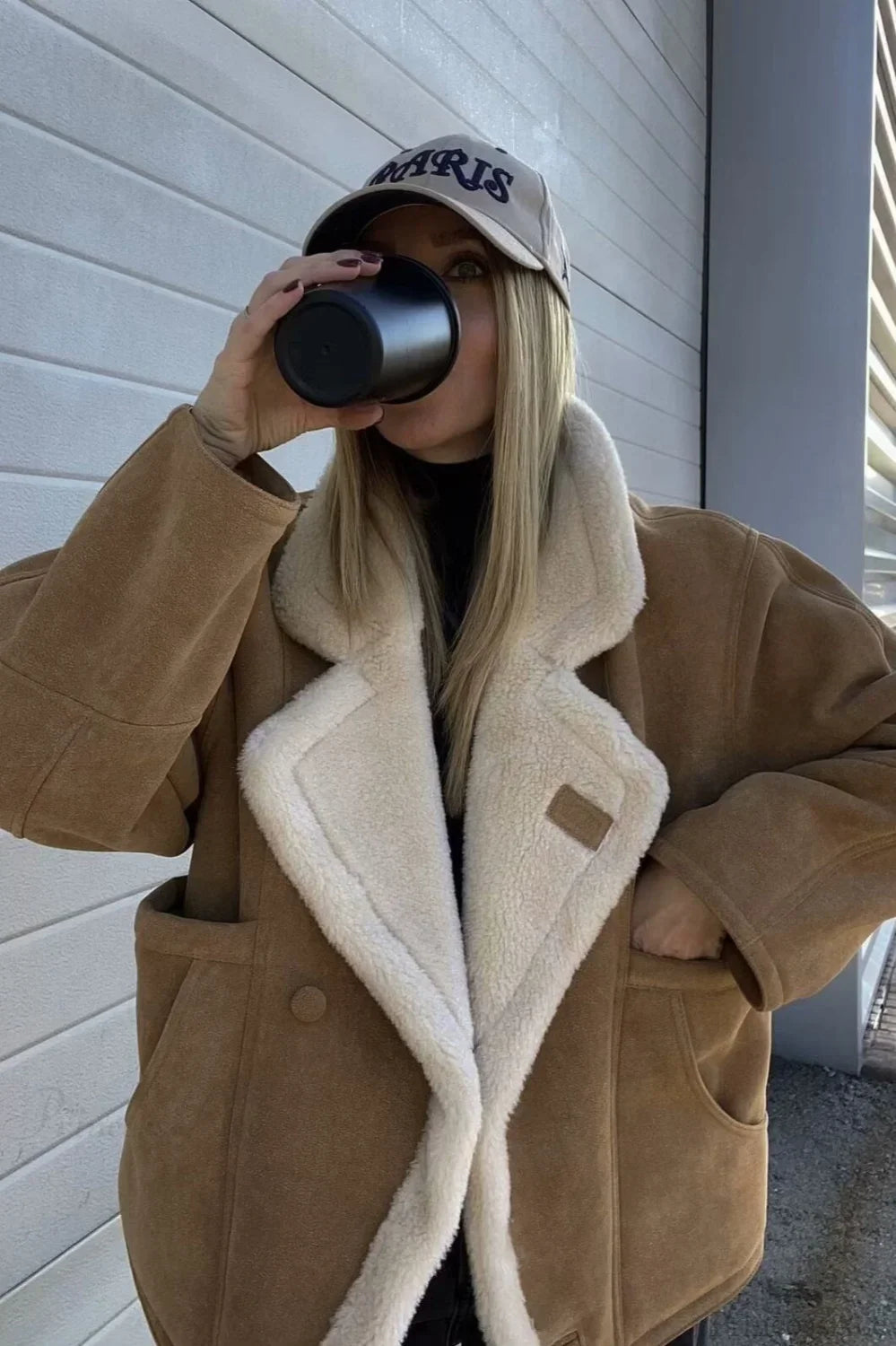 Vintage Sherpa Loose Warm Coat image 1