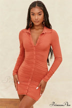 Vintage Single-breasted Mini Dress for Summer image 5