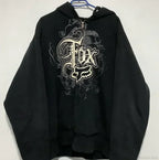 Vintage Skull Rose Print Hoodie image 22