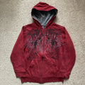 Vintage Skull Wing Zip Up Hoodie image 1
